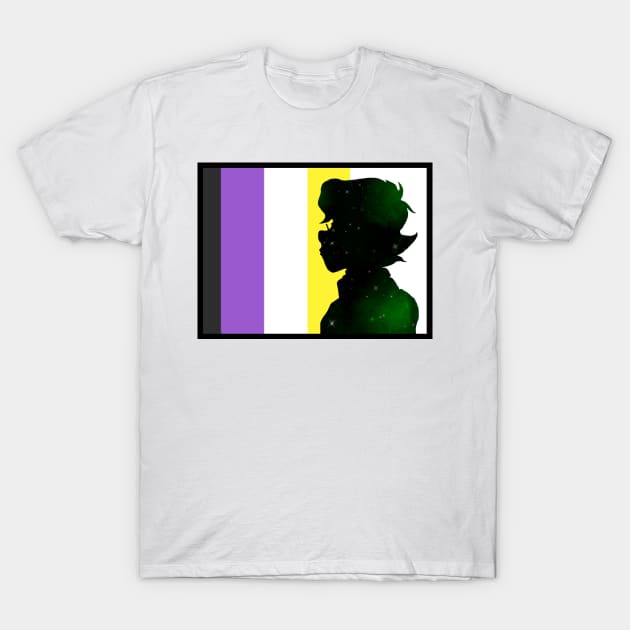 Galaxy Pidge Nonbinary Flag T-Shirt by QZineArt